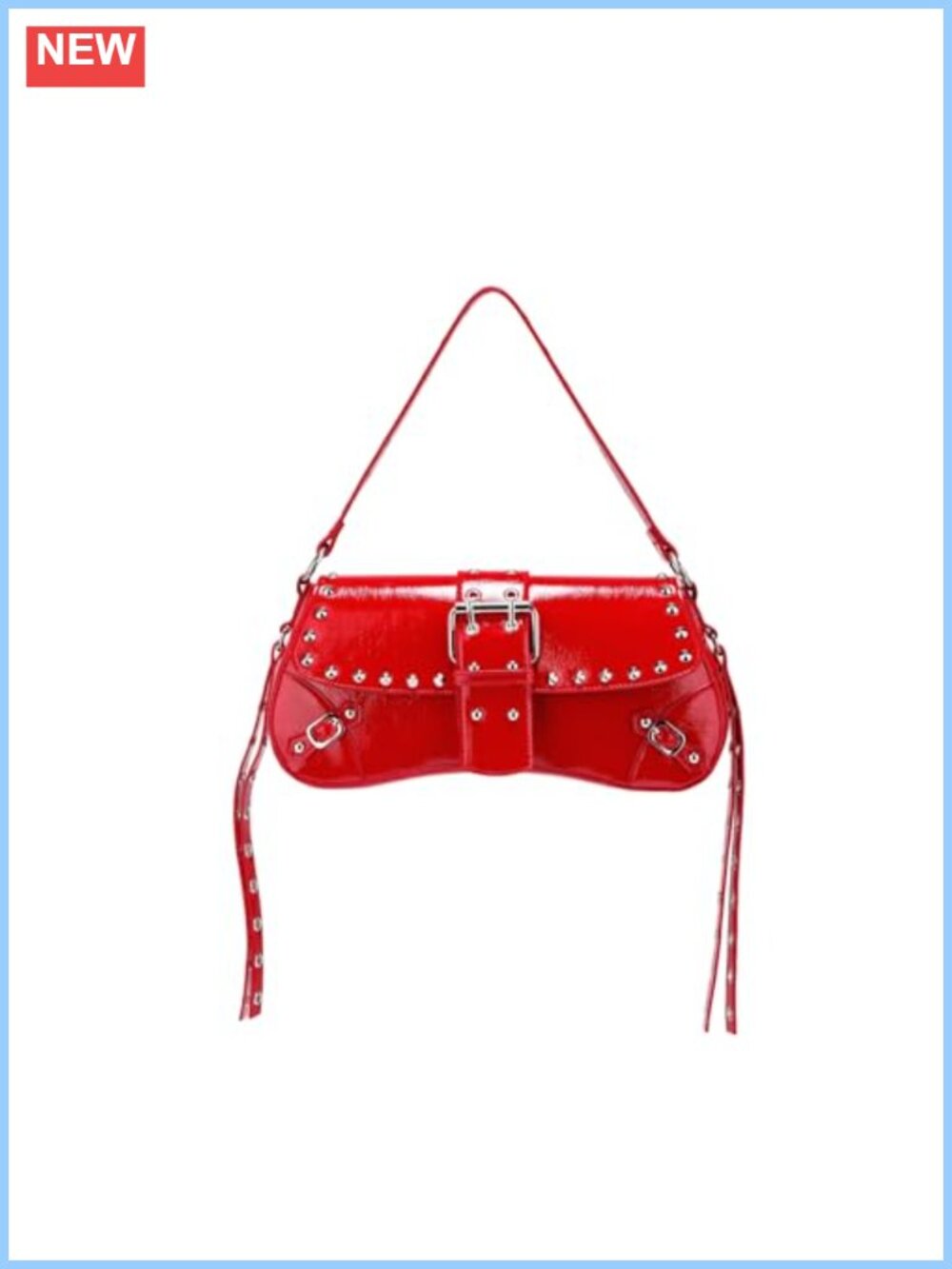Y2K Shoulder Bag with Chain Strap & Star Charms Mini Crossbody Purse